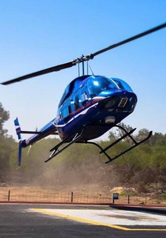 helicopter tour takeoff bell