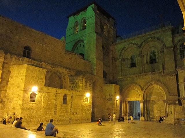 holy sepulchre at night