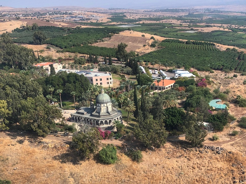 mount of beatitude helicopter